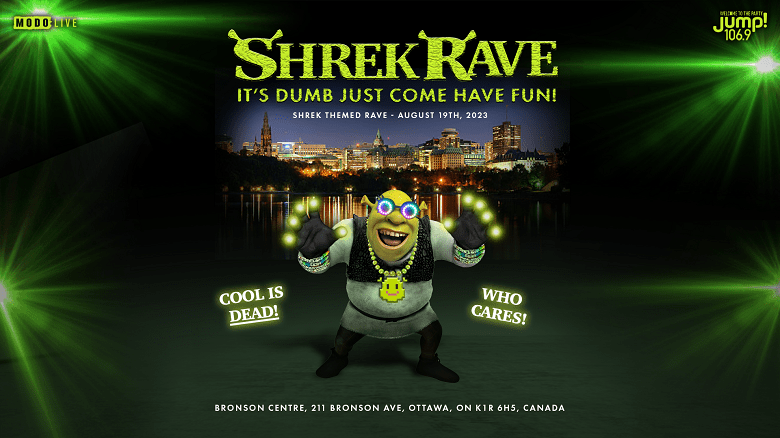 Rave do Shrek' leva o pântano da animação ao Brooklyn de Nova York